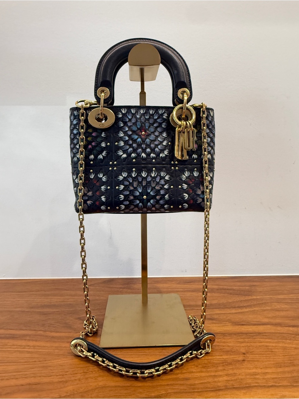 Dior Lady Dior Mini Leather Handbag Pre-Owned